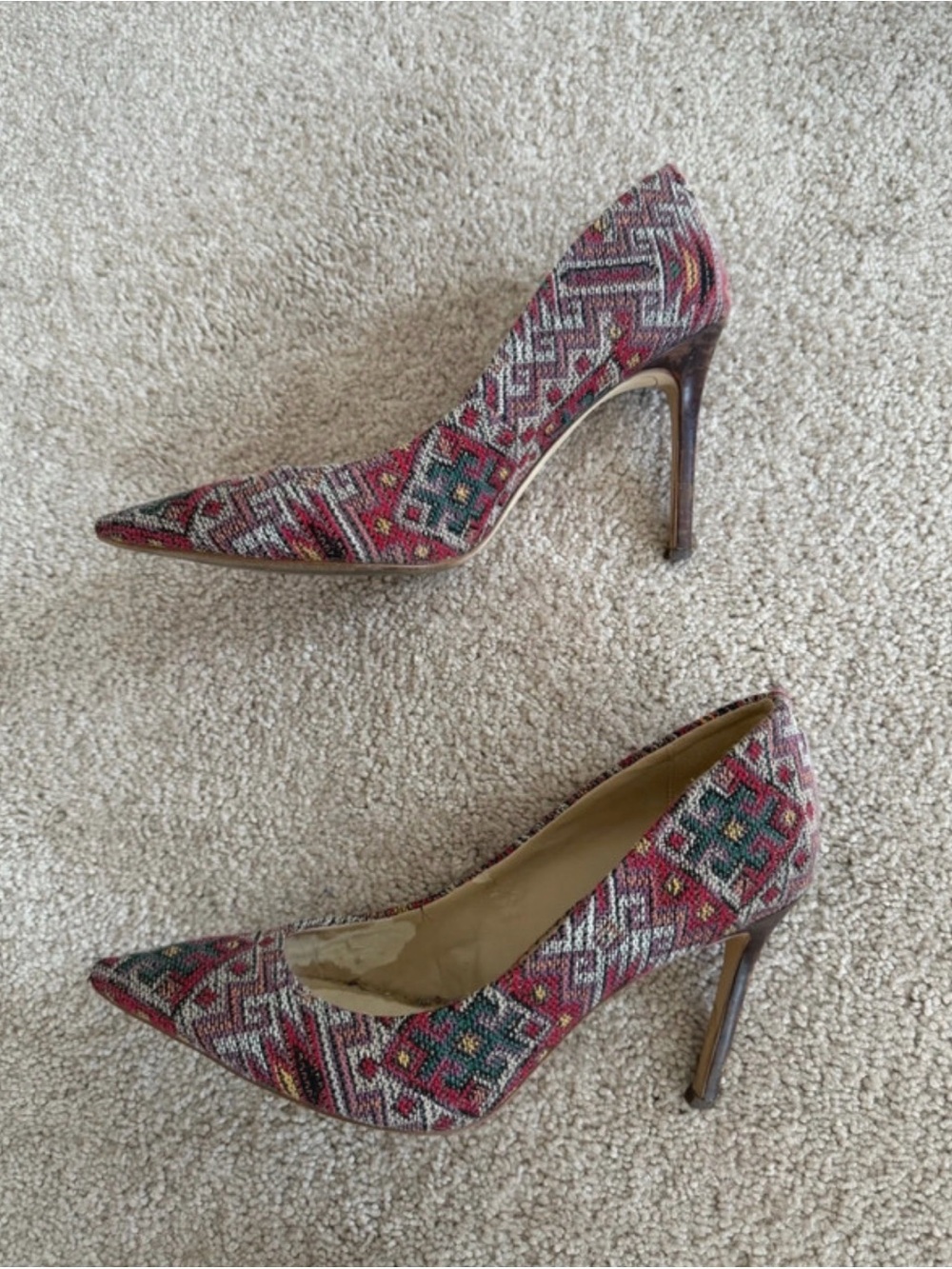 Sam Edelman Multicolor Woven Pointed-Toe Pumps - Picture 2 of 4
